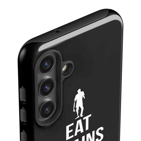 Eat Brains and Zombie On Black Galaxy S24 Impact Case